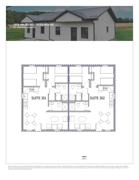 A house plan for a Seed House located at 1276 Wilby Rd, St. Agatha, Ontario is presented.